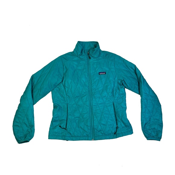 Patagonia Nano Puff Quilted Full Zip Jacket 2011 Primaloft Teal - Picture 1 of 5